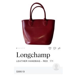 Longchamp leather tote bag